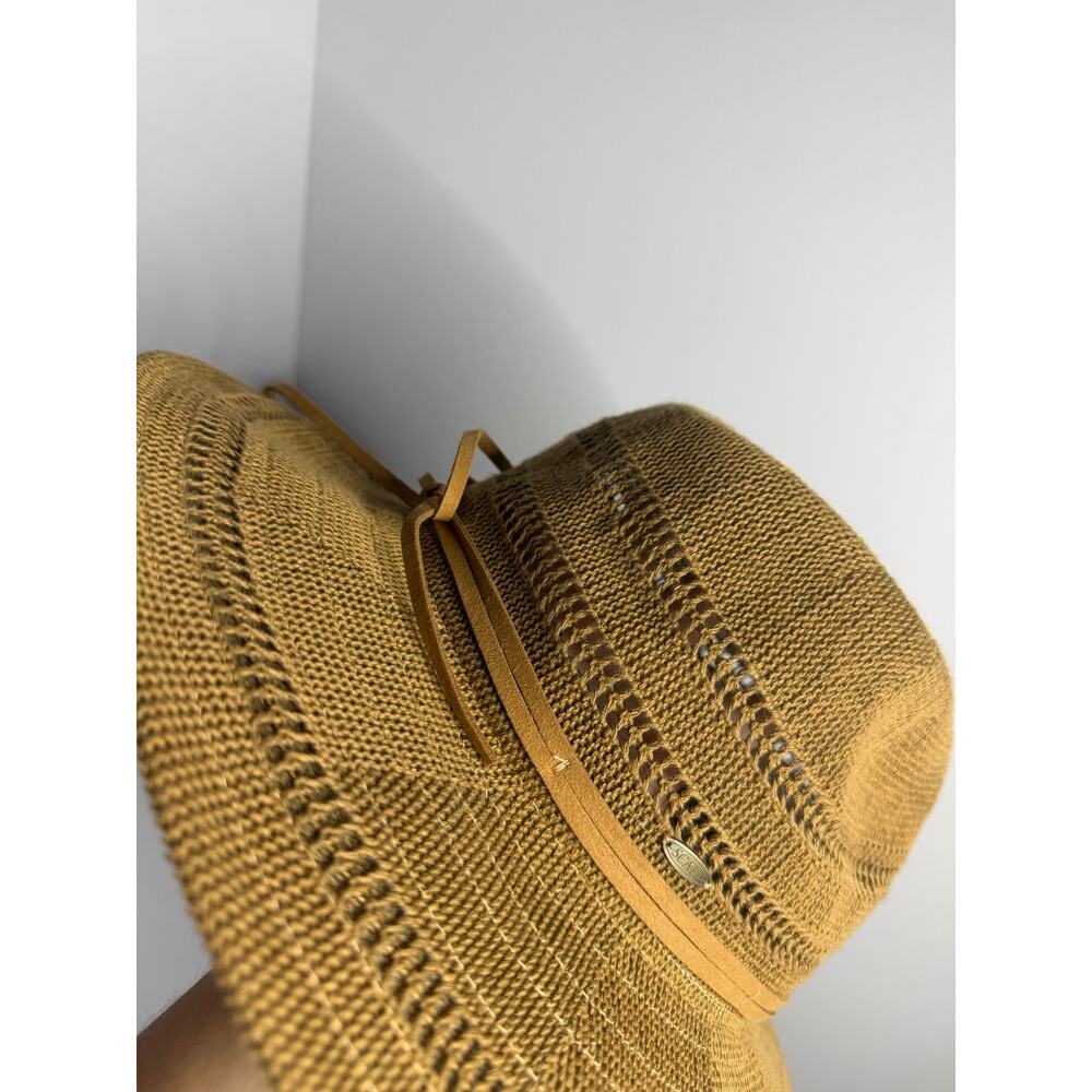 Scala Felicity Knit Safari Fedora Hat 22 inches all around One size fits most - Picture 7 of 7